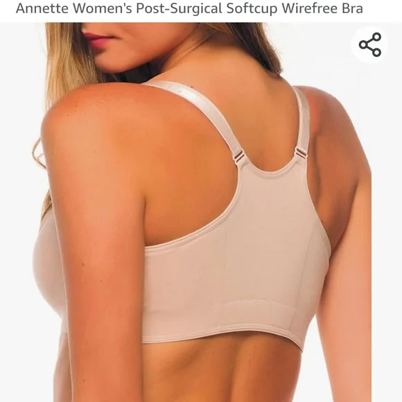NWT Annette Post Surgical No Wire Bra 34C Beige - Picture 5 of 7